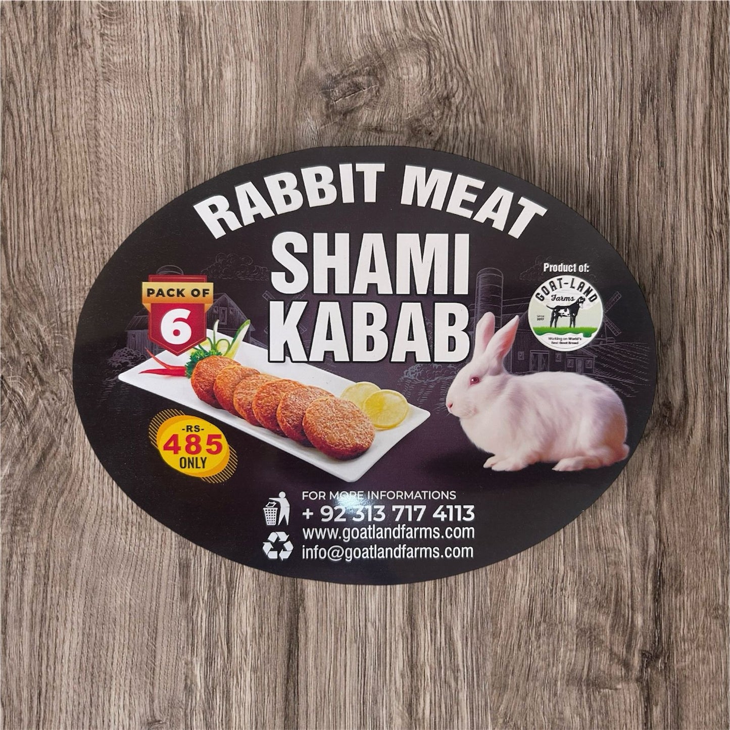 Rabbit Meat Shami Kebab 6 Pcs